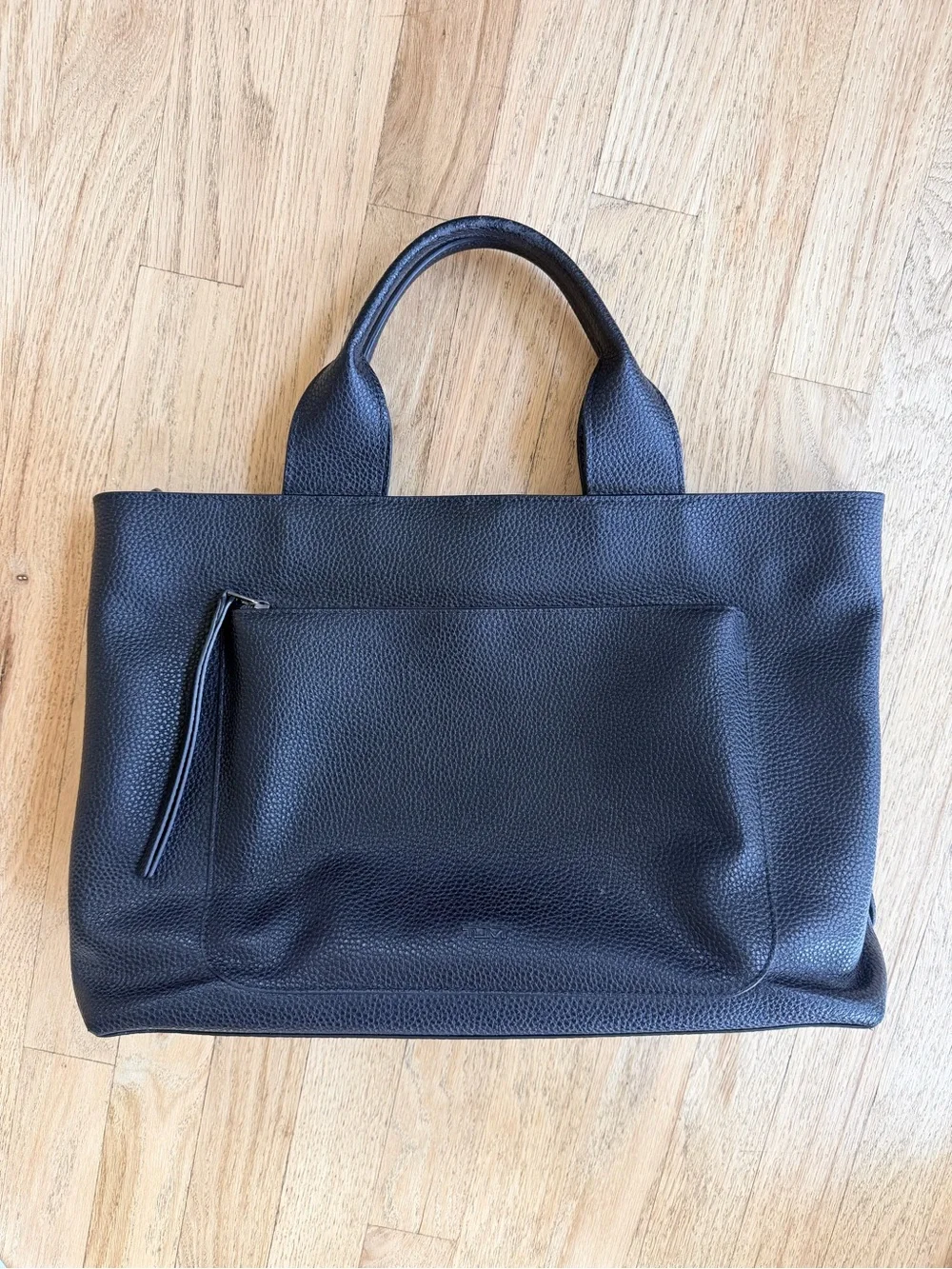Tumi Black Pebbled Leather Laptop Tote Briefcase + Matching Clutch
